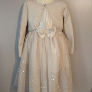 Pink Violet Champagne Dress with Jacket Girls Size 6